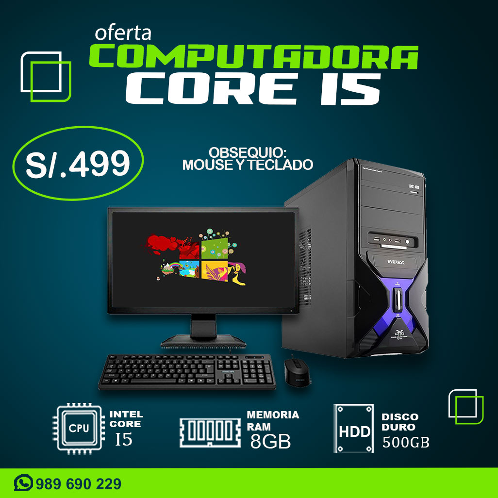 PRECIO IRRESISTIBLE EN COMPUTADORA CORE I5 